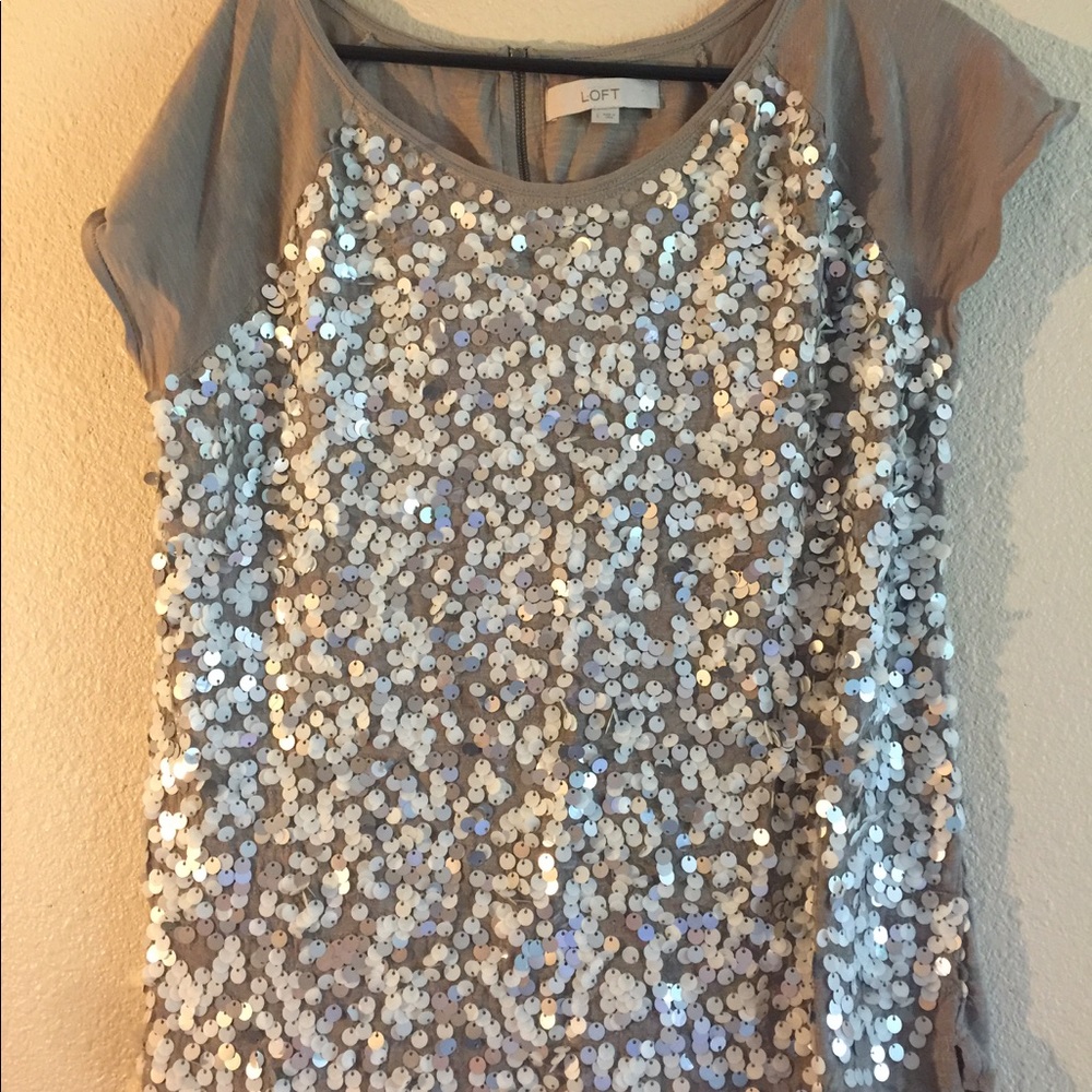 Ann Taylor LOFT Sequined Top